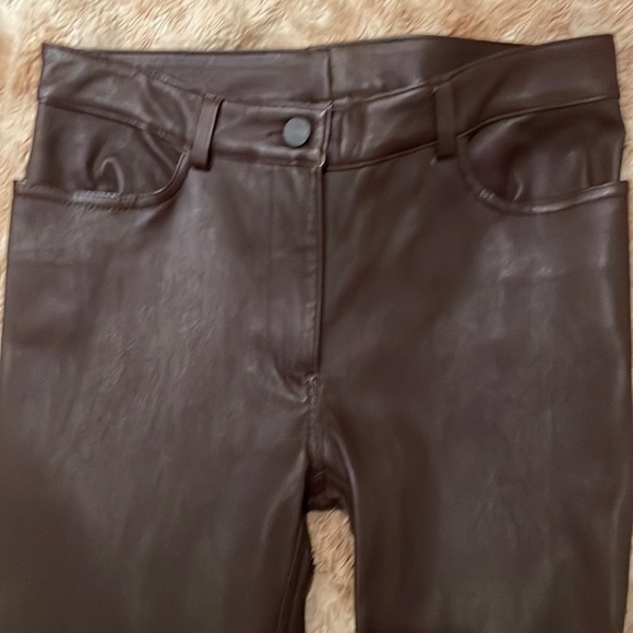 Alexander Wang Pants - Alexander wang lamb skin leather pants burgundy size 6 brand new